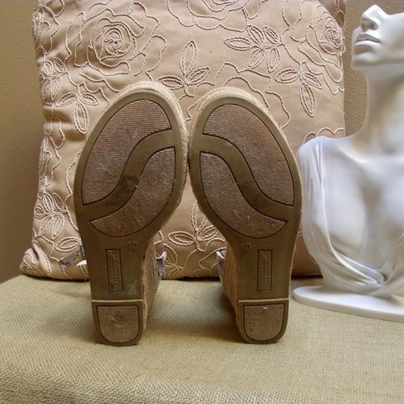 SUMMER IS HERE! Christian Siriano  Floral Jute Platform Heels SZ 10 - Picture 5 of 5